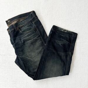 Just Cavalli Earth Stone Wash Men Denim Jeans 44 Waist No Tears Rips Back Zip